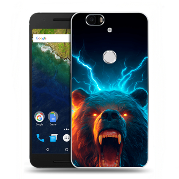Силиконовый чехол на Google Huawei Nexus 6P с принтом Медведь Силиконовый чехол на Google Huawei Nexus 6P с принтом Медведь