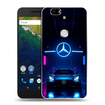 Силиконовый чехол на Google Huawei Nexus 6P с принтом Mercedes Мерседес