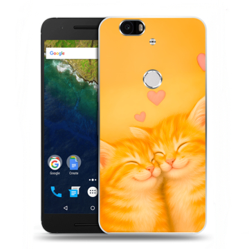 Силиконовый чехол на Google Huawei Nexus 6P с принтом Милые котята