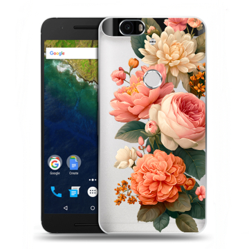 Силиконовый чехол на Google Huawei Nexus 6P с принтом цветы Силиконовый чехол на Google Huawei Nexus 6P с принтом цветы