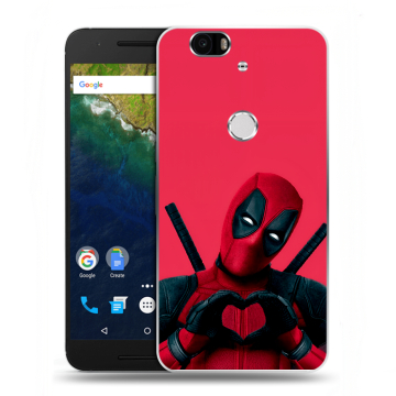 Силиконовый чехол на Google Huawei Nexus 6P с принтом Дедпул Deadpool