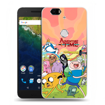 Силиконовый чехол на Google Huawei Nexus 6P с принтом Adventure time Время приключений Силиконовый чехол на Google Huawei Nexus 6P с принтом Adventure time Время приключений