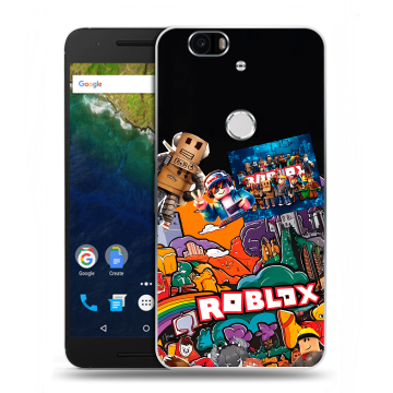 Силиконовый чехол на Google Huawei Nexus 6P с принтом Roblox Роблокс