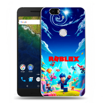 Силиконовый чехол на Google Huawei Nexus 6P с принтом Roblox Роблокс