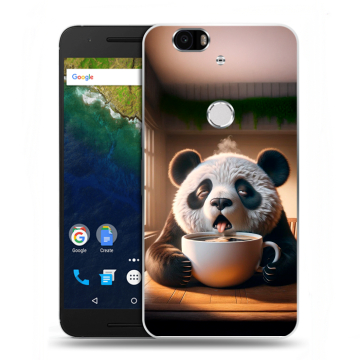 Силиконовый чехол на Google Huawei Nexus 6P с принтом смешная панда Силиконовый чехол на Google Huawei Nexus 6P с принтом смешная панда