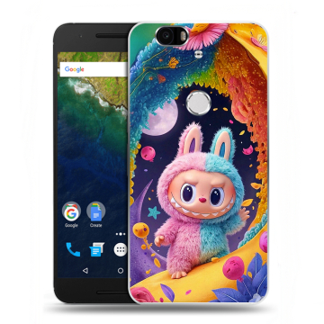 Силиконовый чехол на Google Huawei Nexus 6P с принтом Labubu Лабубу