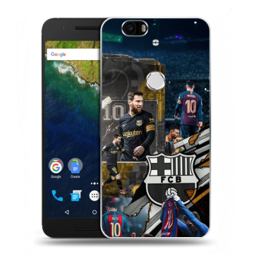 Силиконовый чехол на Google Huawei Nexus 6P с принтом Messi Barcelona