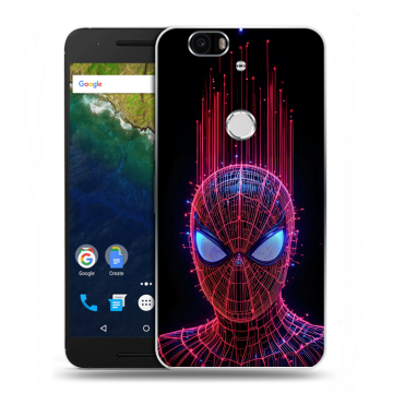 Силиконовый чехол на Google Huawei Nexus 6P с принтом Spiderman Человек паук