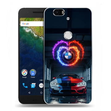 Силиконовый чехол на Google Huawei Nexus 6P с принтом BMW БМВ