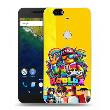 Силиконовый чехол на Google Huawei Nexus 6P с принтом Roblox Роблокс