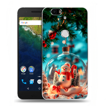 Силиконовый чехол на Google Huawei Nexus 6P с принтом Новый год Силиконовый чехол на Google Huawei Nexus 6P с принтом Новый год