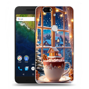 Силиконовый чехол на Google Huawei Nexus 6P с принтом Новый год Силиконовый чехол на Google Huawei Nexus 6P с принтом Новый год