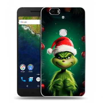 Силиконовый чехол на Google Huawei Nexus 6P с принтом Гринч Новый год Рождество Силиконовый чехол на Google Huawei Nexus 6P с принтом Гринч Новый год Рождество