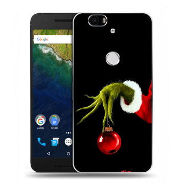 Силиконовый чехол на Google Huawei Nexus 6P с принтом Новый год Гринч Силиконовый чехол на Google Huawei Nexus 6P с принтом Новый год Гринч