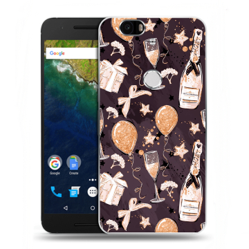 Силиконовый чехол на Google Huawei Nexus 6P с принтом Новый год Силиконовый чехол на Google Huawei Nexus 6P с принтом Новый год