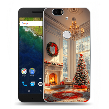 Силиконовый чехол на Google Huawei Nexus 6P с принтом Новый год Силиконовый чехол на Google Huawei Nexus 6P с принтом Новый год