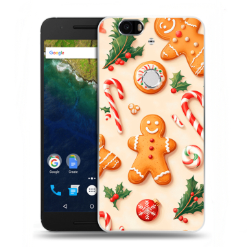Силиконовый чехол на Google Huawei Nexus 6P с принтом Новый год Силиконовый чехол на Google Huawei Nexus 6P с принтом Новый год