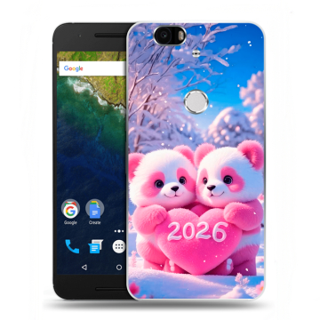 Силиконовый чехол на Google Huawei Nexus 6P с принтом Новый год Силиконовый чехол на Google Huawei Nexus 6P с принтом Новый год
