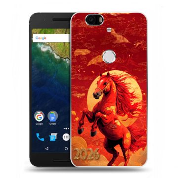 Силиконовый чехол на Google Huawei Nexus 6P с принтом Новый год Силиконовый чехол на Google Huawei Nexus 6P с принтом Новый год