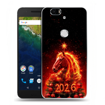 Силиконовый чехол на Google Huawei Nexus 6P с принтом Новый год Силиконовый чехол на Google Huawei Nexus 6P с принтом Новый год