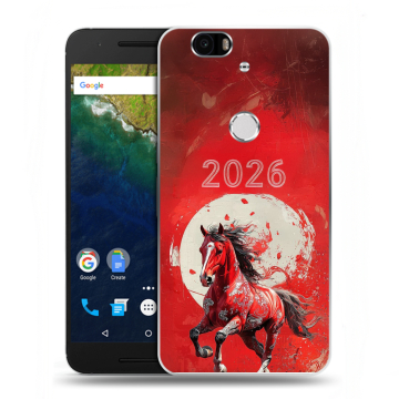 Силиконовый чехол на Google Huawei Nexus 6P с принтом Новый год Силиконовый чехол на Google Huawei Nexus 6P с принтом Новый год