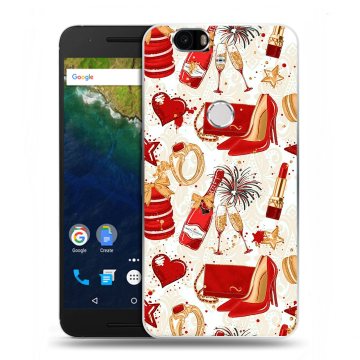 Силиконовый чехол на Google Huawei Nexus 6P с принтом Новый год Силиконовый чехол на Google Huawei Nexus 6P с принтом Новый год