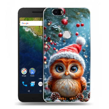Силиконовый чехол на Google Huawei Nexus 6P с принтом Новый год Силиконовый чехол на Google Huawei Nexus 6P с принтом Новый год