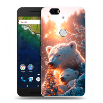 Силиконовый чехол на Google Huawei Nexus 6P с принтом Новый год Силиконовый чехол на Google Huawei Nexus 6P с принтом Новый год