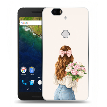 Силиконовый чехол на Google Huawei Nexus 6P с принтом женский Силиконовый чехол на Google Huawei Nexus 6P с принтом женский