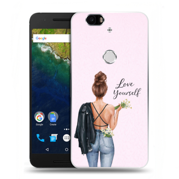 Силиконовый чехол на Google Huawei Nexus 6P с принтом женский Силиконовый чехол на Google Huawei Nexus 6P с принтом женский