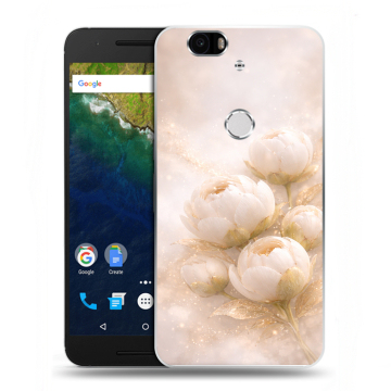Силиконовый чехол на Google Huawei Nexus 6P с принтом женский