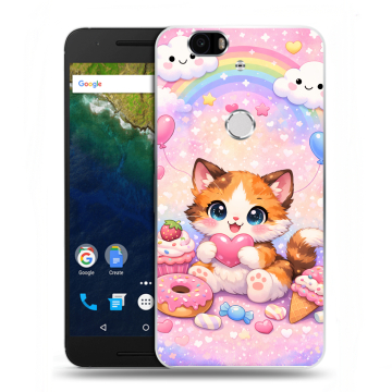 Силиконовый чехол на Google Huawei Nexus 6P с принтом для девочек Силиконовый чехол на Google Huawei Nexus 6P с принтом для девочек