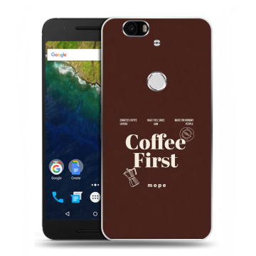 Силиконовый чехол на Google Huawei Nexus 6P с принтом женский