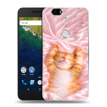 Силиконовый чехол на Google Huawei Nexus 6P с принтом женский