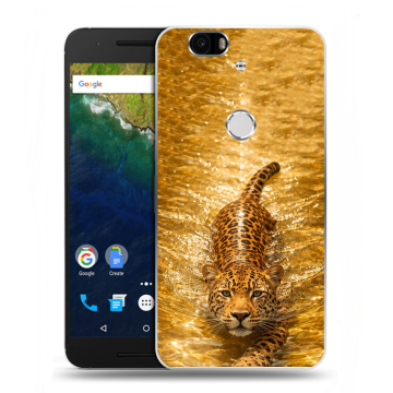 Силиконовый чехол на Google Huawei Nexus 6P с принтом женский