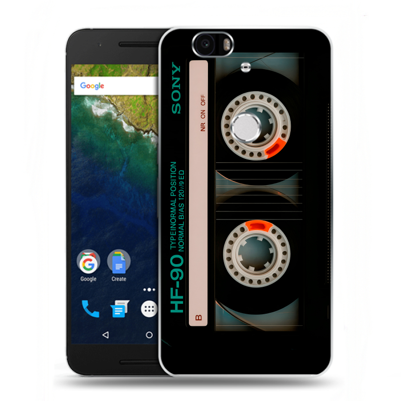 Силиконовый чехол на Google Huawei Nexus 6P с принтом Кассета Силиконовый чехол на Google Huawei Nexus 6P с принтом Кассета