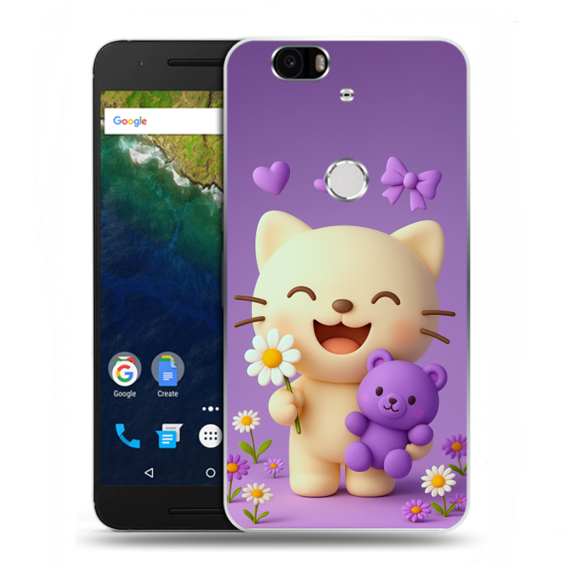 Силиконовый чехол на Google Huawei Nexus 6P с принтом для девочек Силиконовый чехол на Google Huawei Nexus 6P с принтом для девочек