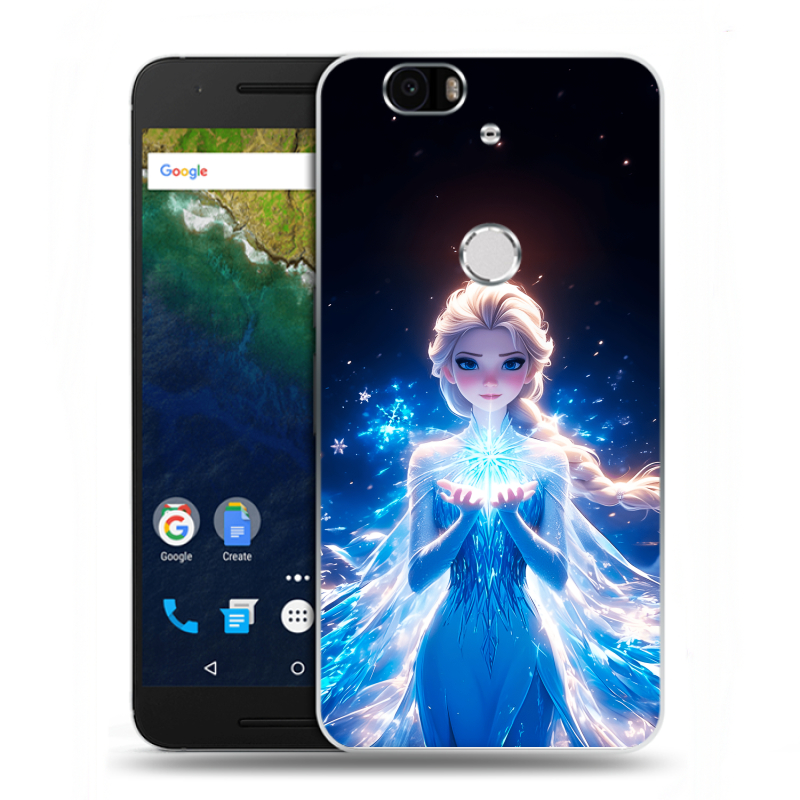 Силиконовый чехол на Google Huawei Nexus 6P с принтом Холодное сердце Frozen Силиконовый чехол на Google Huawei Nexus 6P с принтом Холодное сердце Frozen
