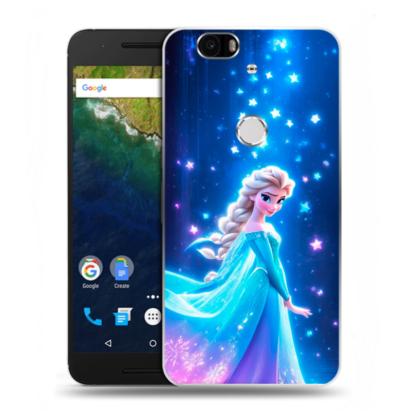 Силиконовый чехол на Google Huawei Nexus 6P с принтом Холодное сердце Frozen Силиконовый чехол на Google Huawei Nexus 6P с принтом Холодное сердце Frozen