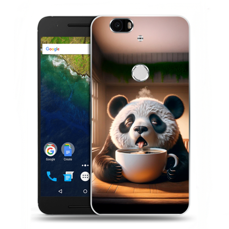 Силиконовый чехол на Google Huawei Nexus 6P с принтом смешная панда Силиконовый чехол на Google Huawei Nexus 6P с принтом смешная панда