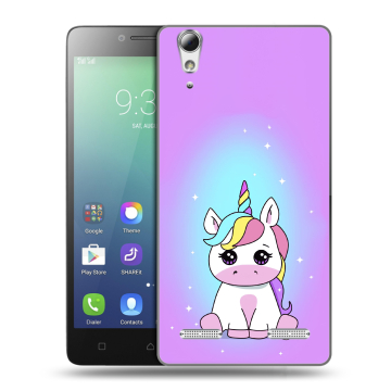 Силиконовый чехол на Lenovo A6010 с принтом Единорог