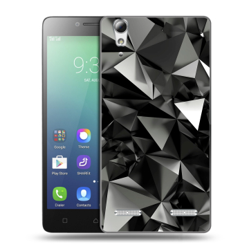 Силиконовый чехол на Lenovo A6010 с принтом Черные кристаллы