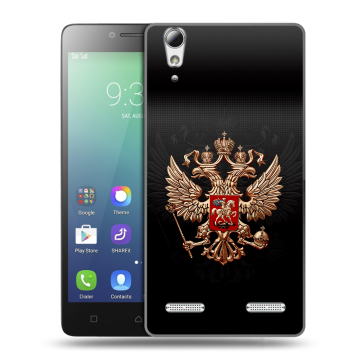 Силиконовый чехол на Lenovo A6010 с принтом Герб России