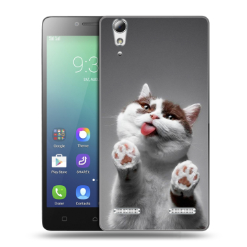 Силиконовый чехол на Lenovo A6010 с принтом Коты