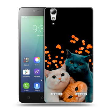 Силиконовый чехол на Lenovo A6010 с принтом Кошки