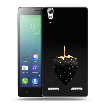 Силиконовый чехол на Lenovo A6010 с принтом Черная клубника