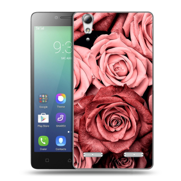 Силиконовый чехол на Lenovo A6010 с принтом Цветы розы
