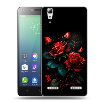 Силиконовый чехол на Lenovo A6010 с принтом Розы красные