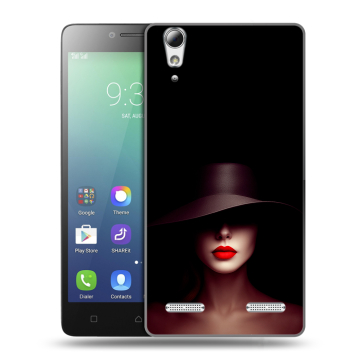 Силиконовый чехол на Lenovo A6010 с принтом Девушка в шляпе Силиконовый чехол на Lenovo A6010 с принтом Девушка в шляпе