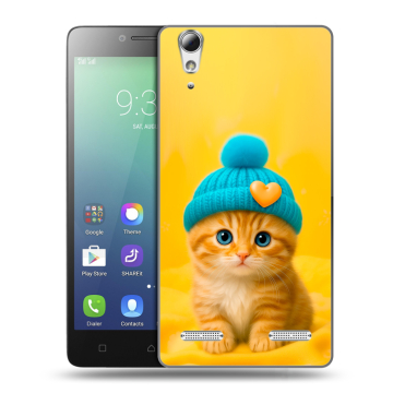 Силиконовый чехол на Lenovo A6010 с принтом Котенок в шапке Силиконовый чехол на Lenovo A6010 с принтом Котенок в шапке
